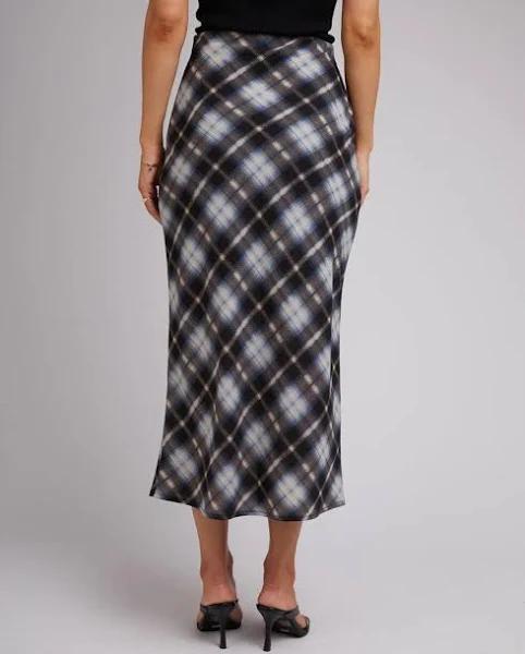 Jorge - Womens Skirts - Skylar Maxi Skirt Check - at Edge Clothing - Size:14