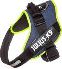 Julius-K9 16IDC-FARNE-1 IDC Powerharness, Dog Harness, Size 1, Jeans with Neon Edge