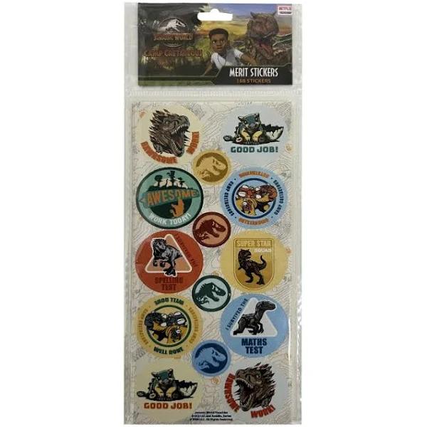 Jurassic World Merit Stickers 12 Pack