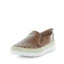 Just Bee Captivate Women Leather Laser-Cut Twim Gusset Slip-On Shoes