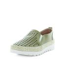 Just Bee Captivate Women Leather Laser-Cut Twim Gusset Slip-On Shoes