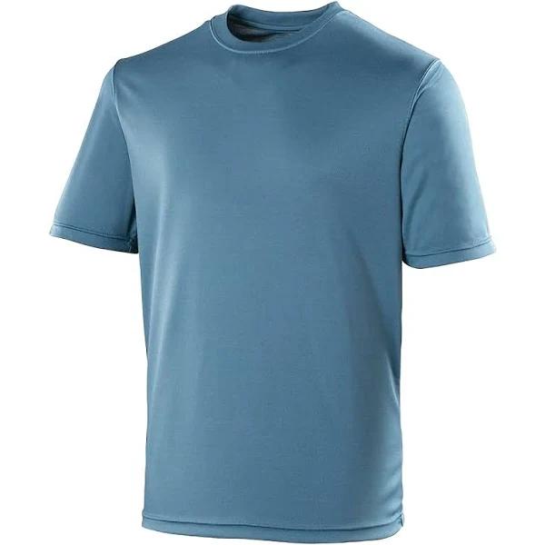 Just Cool Mens Performance Plain T-Shirt Airforce Blue XS