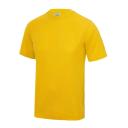 Just Cool Mens Performance Plain T-Shirt Burgundy T-Shirt