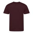 Just Cool Mens Performance Plain T-Shirt Burgundy T-Shirt