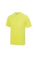 Just Cool Mens Performance Plain T-Shirt Electric Yellow XS