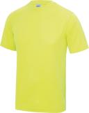 Just Cool Mens Performance Plain T-Shirt Electric Yellow XS