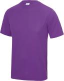 Just Cool Mens Performance Plain T-Shirt Magenta Magic XS