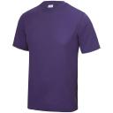 Just Cool Mens Performance Plain T-Shirt Purple XXL