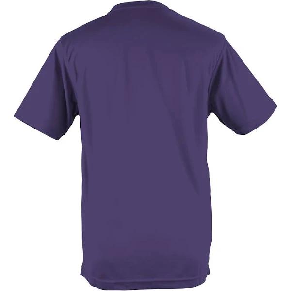 Just Cool Mens Performance Plain T-Shirt Purple XXL