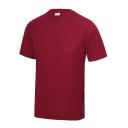Just Cool Mens Performance Plain T-Shirt Red Hot Chilli XXL