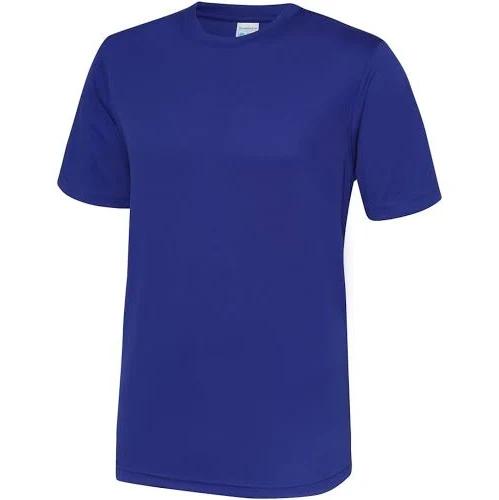 Just Cool Mens Performance Plain T-Shirt Reflex Blue S