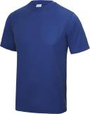 Just Cool Mens Performance Plain T-Shirt Royal Blue S