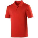 Just Cool Mens Plain Sports Polo Shirt Fire Red Sport Polo