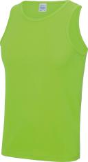 Just Cool Mens Sports Gym Plain Tank / Vest Top Electric Green L