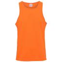 Just Cool Mens Sports Gym Plain Tank / Vest Top Electric Yellow XL