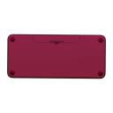 JVY Logitech K380 Portable Multi-Device Wireless Bluetooth Keyboard (Red)