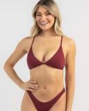 Kaiami Women's Jenny Fixed Triangle Bikini Top in Blue | Size 08