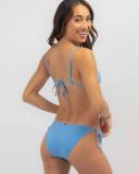 Kaiami Women's Lara Classic Tie Side Bikini Bottom in Blue | Size 08