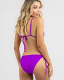 Kaiami Women's Lara Classic Tie Side Bikini Bottom in Blue | Size 08