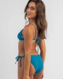 Kaiami Women's Lara Classic Tie Side Bikini Bottom in Blue | Size 14