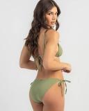 Kaiami Women's Lara Classic Tie Side Bikini Bottom in Green | Size 12