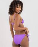Kaiami Women's Lara Classic Tie Side Bikini Bottom in Green | Size 12