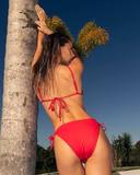 Kaiami Women's Lara Classic Tie Side Bikini Bottom in Green | Size 12