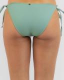 Kaiami Women's Lara Classic Tie Side Bikini Bottom in Green | Size 16
