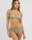Kaiami Women's Lara Classic Tie Side Bikini Bottom in Green | Size 16