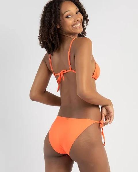 Kaiami Women's Lara Classic Tie Side Bikini Bottom in Orange | Size 06