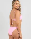 Kaiami Women's Lara Classic Tie Side Bikini Bottom in Pink | Size 06
