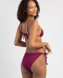 Kaiami Women's Lara Classic Tie Side Bikini Bottom in Red | Size 06
