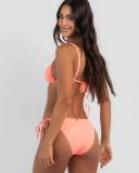 Kaiami Women's Lara Classic Tie Side Bikini Bottom in Yellow | Size 08
