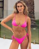 Kaiami Women's Lara Triangle Bikini Top in Blue | Size 16