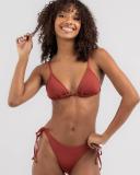 Kaiami Women's Lara Triangle Bikini Top in Brown | Size 08