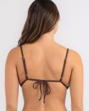 Kaiami Women's Lara Triangle Bikini Top in Brown | Size 08