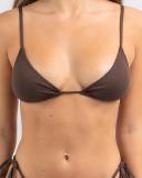 Kaiami Women's Lara Triangle Bikini Top in Brown | Size 08