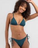 Kaiami Women's Lara Triangle Bikini Top in Green | Size 08