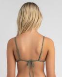 Kaiami Women's Lara Triangle Bikini Top in Green | Size 14