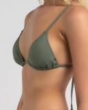 Kaiami Women's Lara Triangle Bikini Top in Green | Size 14