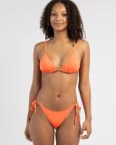 Kaiami Women's Lara Triangle Bikini Top in Orange | Size 08