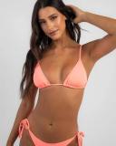 Kaiami Women's Lara Triangle Bikini Top in Orange | Size 14