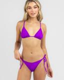 Kaiami Women's Lara Triangle Bikini Top in Purple | Size 10