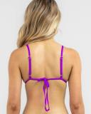 Kaiami Women's Lara Triangle Bikini Top in Purple | Size 14