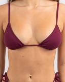 Kaiami Women's Lara Triangle Bikini Top in Red | Size 16