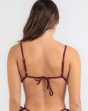 Kaiami Women's Lara Triangle Bikini Top in Red | Size 16