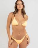 Kaiami Women's Lara Triangle Bikini Top in Yellow | Size 06