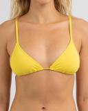 Kaiami Women's Lara Triangle Bikini Top in Yellow | Size 14