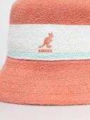 Kangol Bermuda Stripe Bucket Hat - Peach Pink - M - Unisex