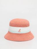Kangol Bermuda Stripe Bucket Hat - Peach Pink - M - Unisex